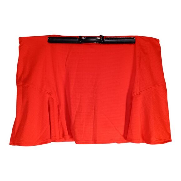 Lucky in Love Tennis Skirt Skort Red Lined Large - Womens Athletic Apparel 13" - Picture 1 of 4